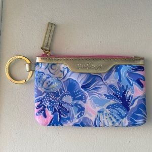 NEW w/o tags floral Lilly Pulitzer ID case with key chain